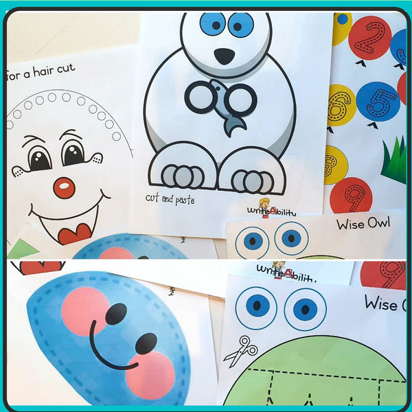 Cutting Skills: Fine Motor Development (Volume 1) WriteAbility 