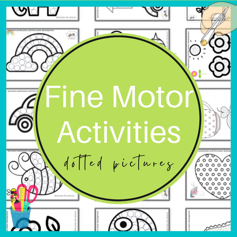 Dotted Pictures: Fine Motor Activities To Improve Pencil Control WriteAbility 