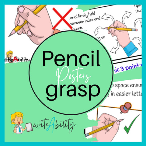 Dynamic 3 Point Pencil Grasp Classroom decorations and Posters WriteAbility 