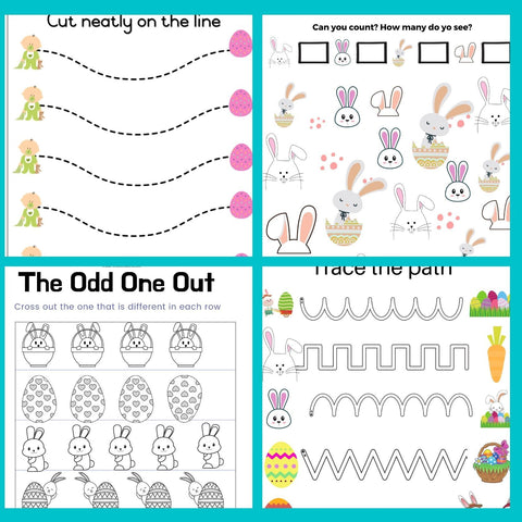 Easter Fun: Fine Motor and Visual Perceptual Worksheets and Activities WriteAbility 