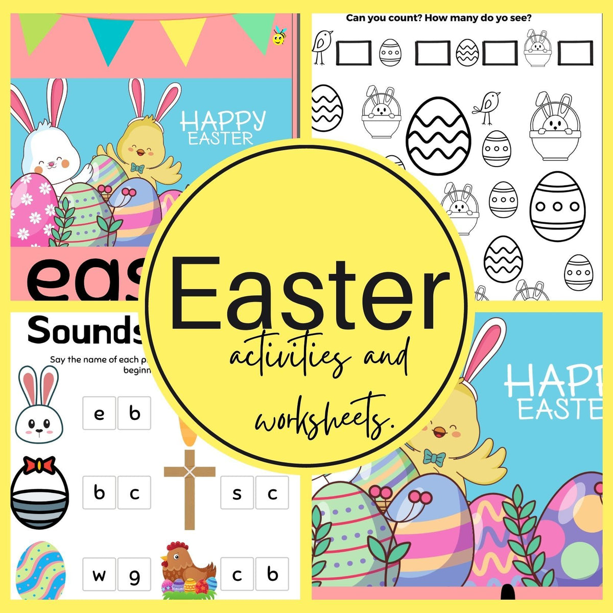 Easter Fun: Fine Motor and Visual Perceptual Worksheets and Activities ...